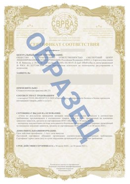 Образец Сертификат СТО 01.064.00220722.2-2020 Брянск Сертификат СТО 01.064.00220722.2-2020 